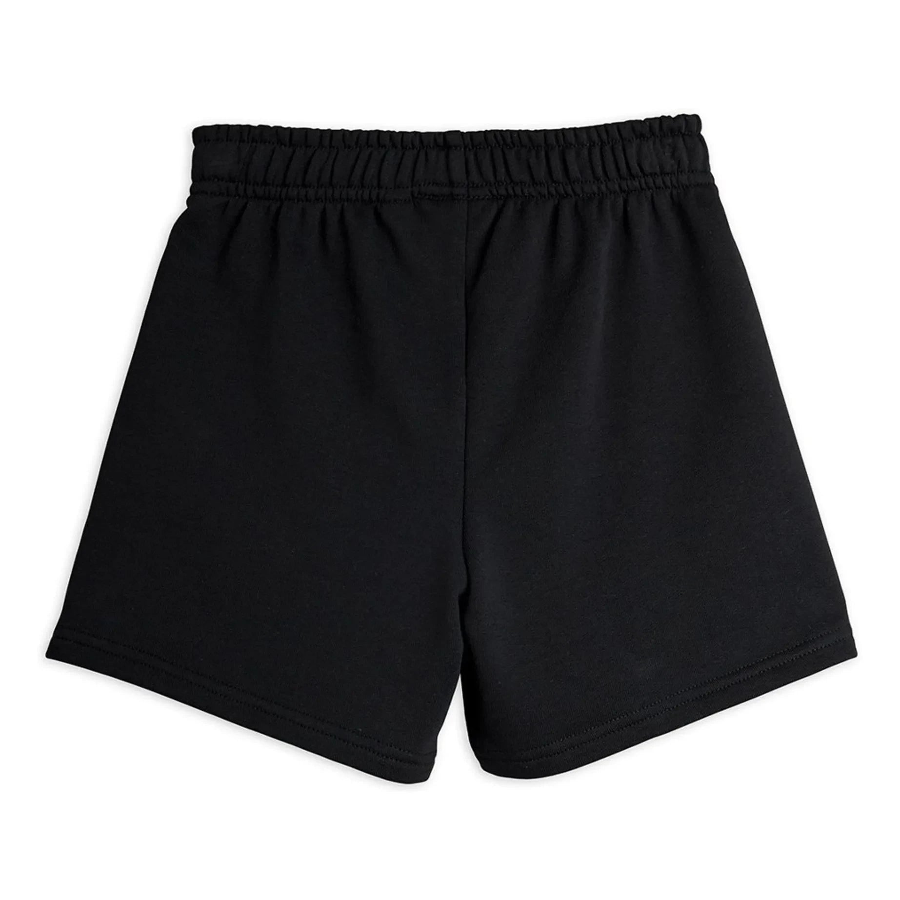 Mini Rodini - Sweatshirt-Shorts aus Bio-Baumwolle mit Kontrastpaspel | Schwarz