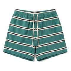 Hod - Beverly Baumwoll-Gestreifte Shorts | Grün