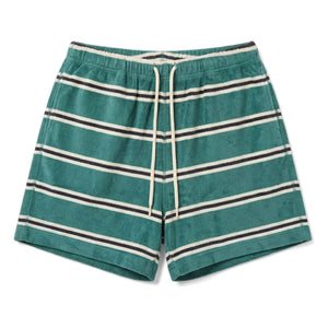 Hod - Beverly Baumwoll-Gestreifte Shorts | Grün