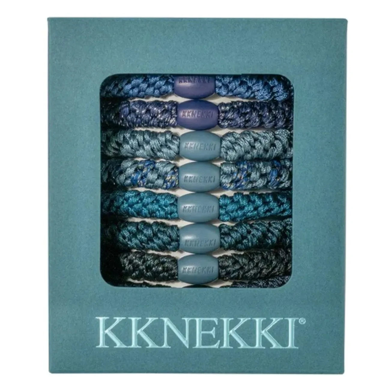 Bon Dep - 8er Set Haargummis Kknekki Arctic Edition | Eisblau