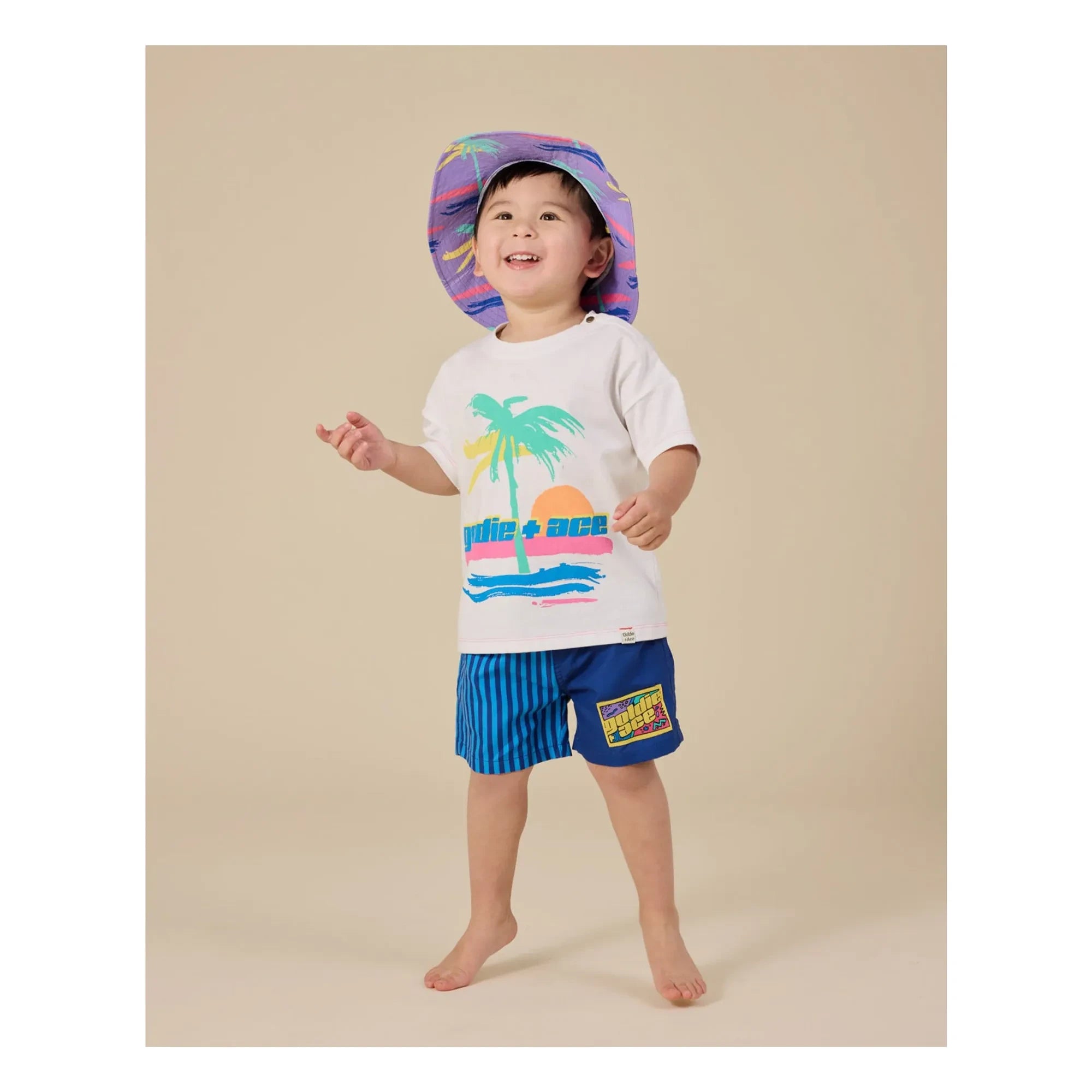 Goldie + Ace – Palm T-Shirt | Elfenbein