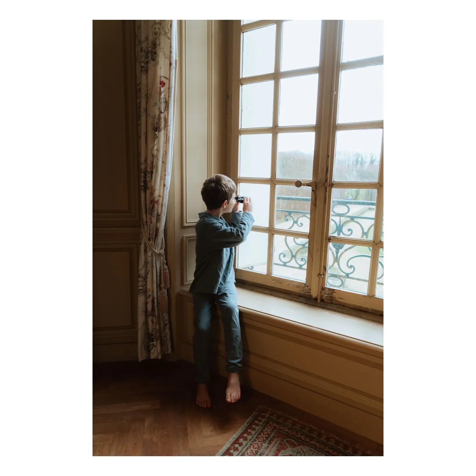 Risu Risu - Nino Bio-Baumwoll-Pyjama | Grau-Grün