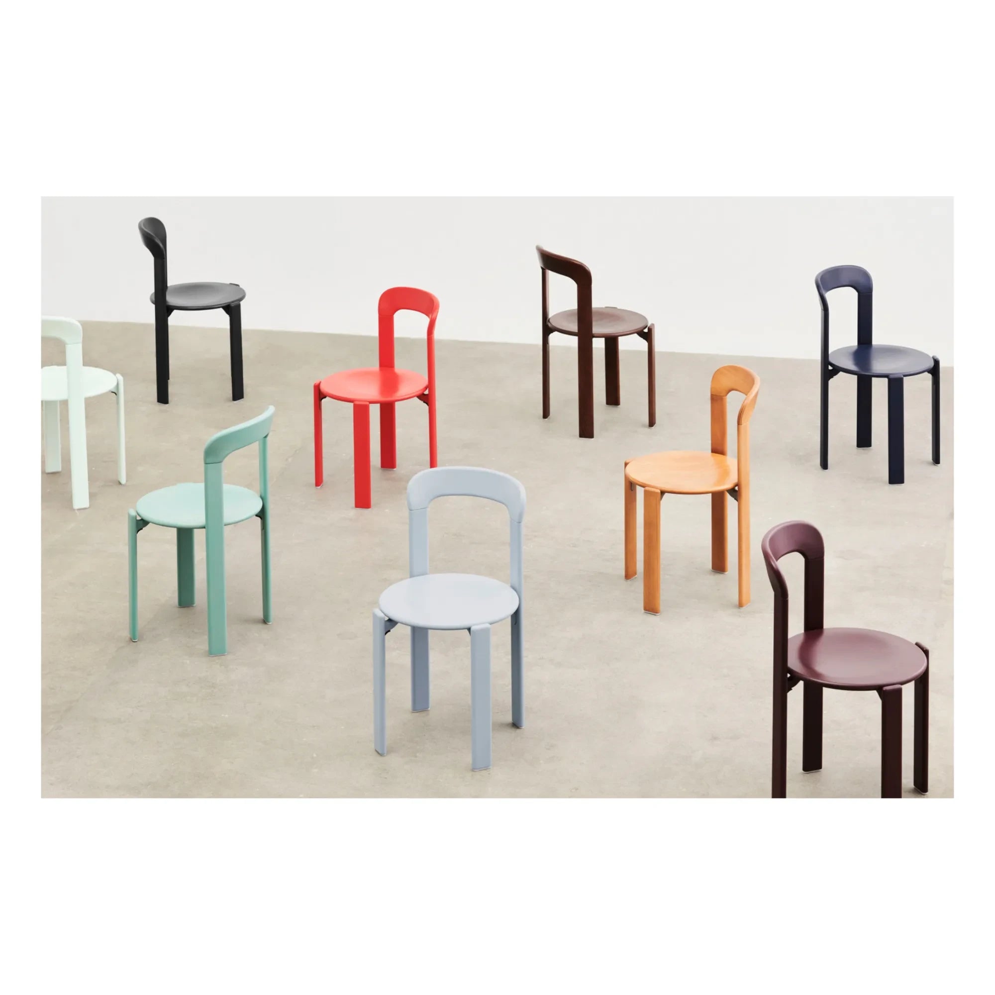 Hay - Rey Polierter Holzstuhl - Bruno Rey | Aubergine