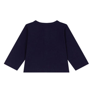 Petit Bateau - Strickjacke aus Bio-Baumwolle | Nachtblau