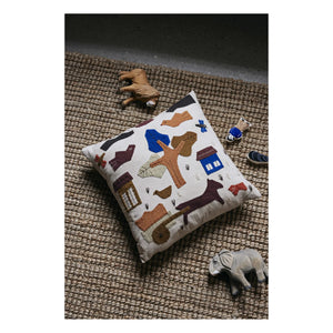 Ferm Living Kids – Kissen Village | Gebrochenes Weiß