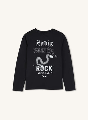 Zadig & Voltaire - Voltaire Bio-Baumwoll-T-Shirt | Schwarz
