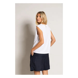 Smallable Woman - Freja Bio-Baumwoll ärmelloses T-Shirt | Weiß