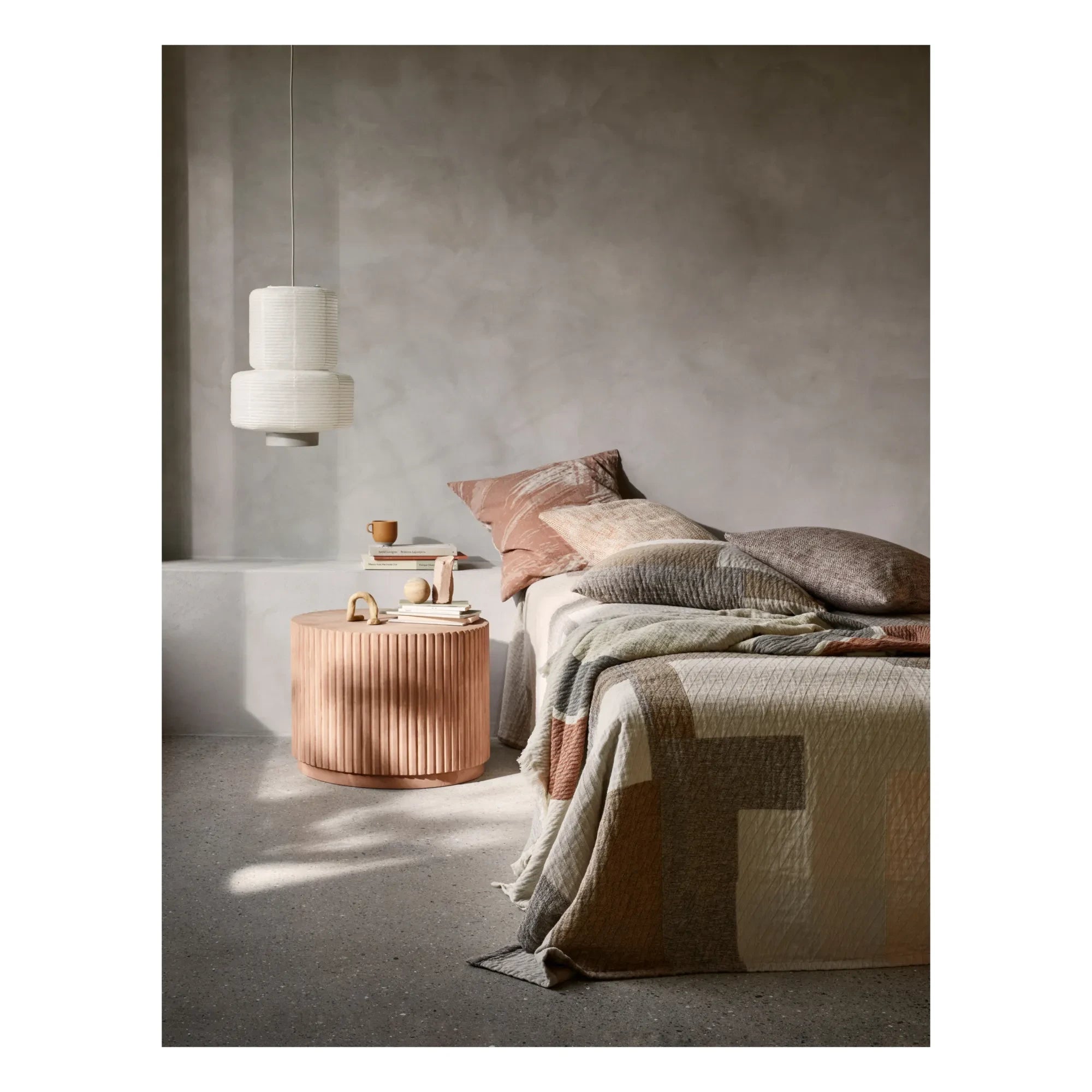 Broste Copenhagen - William Papier Pendelleuchte | Weiß