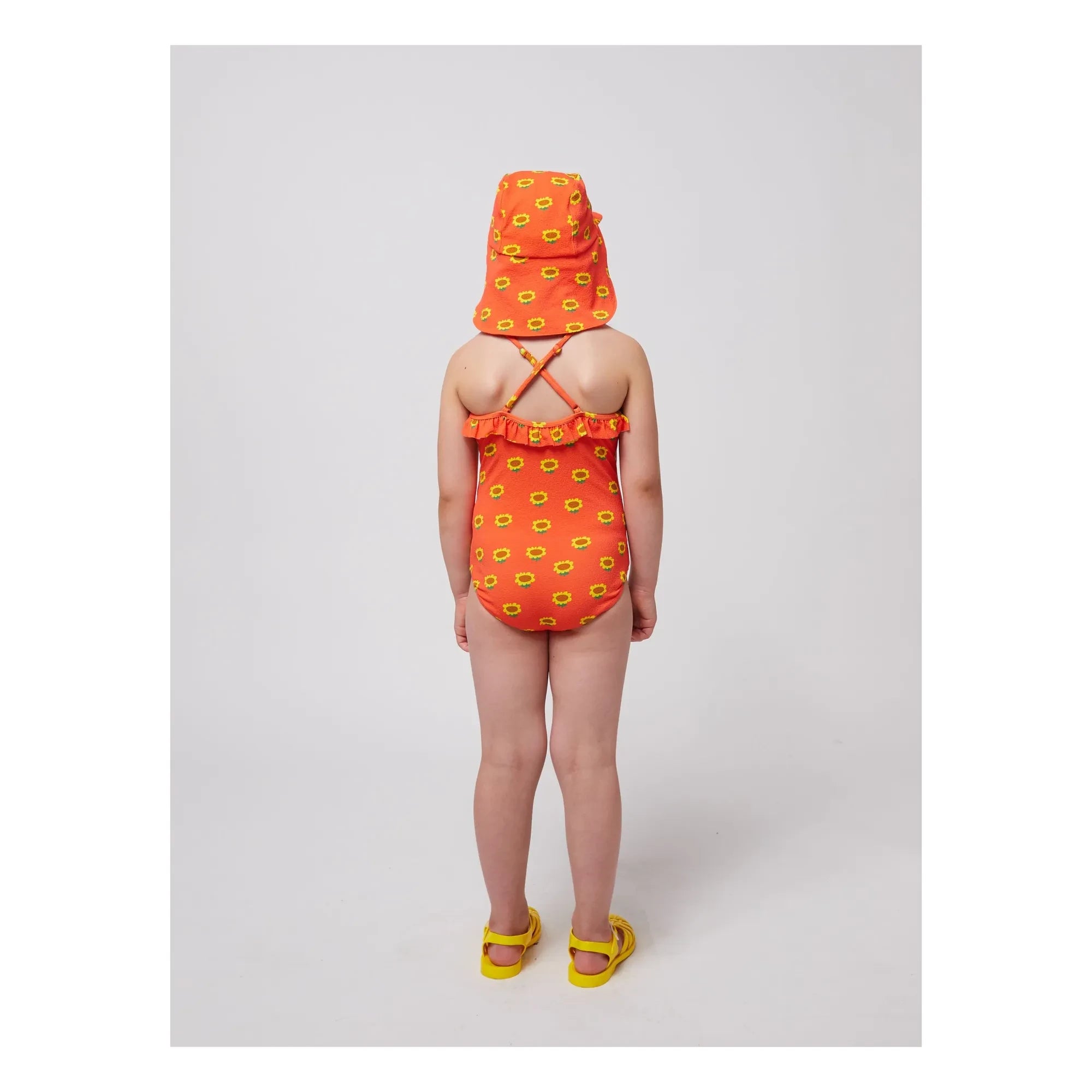 Bobo Choses - Sonnenblumen-Badeanzug Recycelte Fasern | Rot