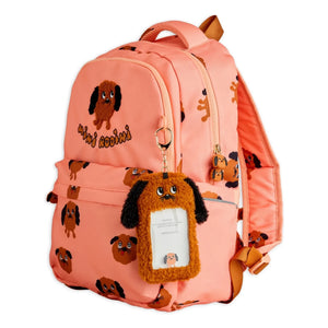 Mini Rodini - Rucksack aus recycelten Fasern mit Doggies-Print | Hellrosa