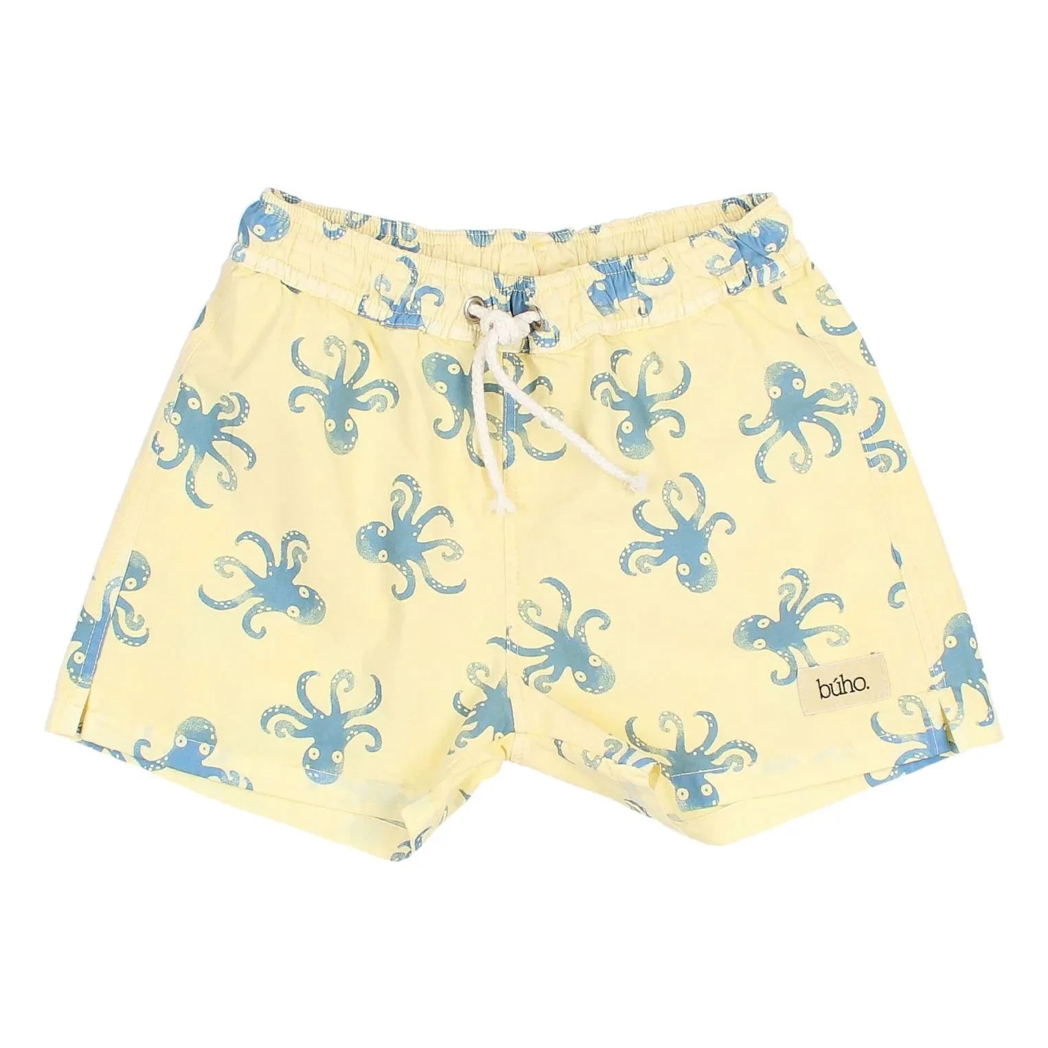 Búho - Organische Baumwoll-Popeline Oktopus-Badeshorts | Gelb