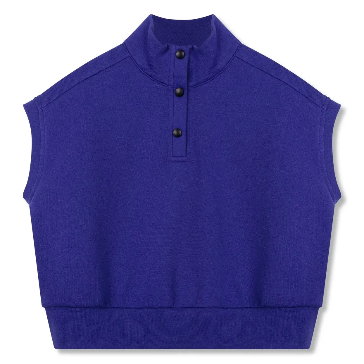Wynken - Düz Kolsuz Sweatshirt | Mavi