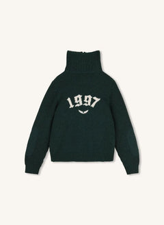 Zadig & Voltaire - 1997 Woll-Truckerkragen-Pullover | Grün