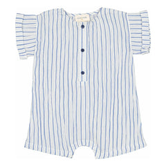 Louis Louise - Hawaii Gestreifter Strampler | Blau