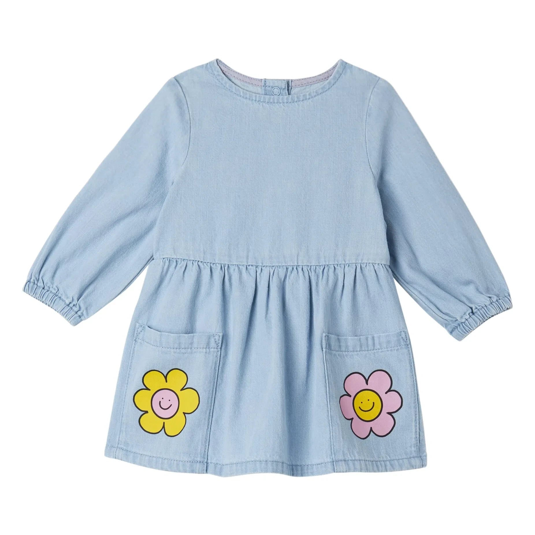 Stella McCartney Kids - Jeanskleid mit Blumenmuster | Jeansblau