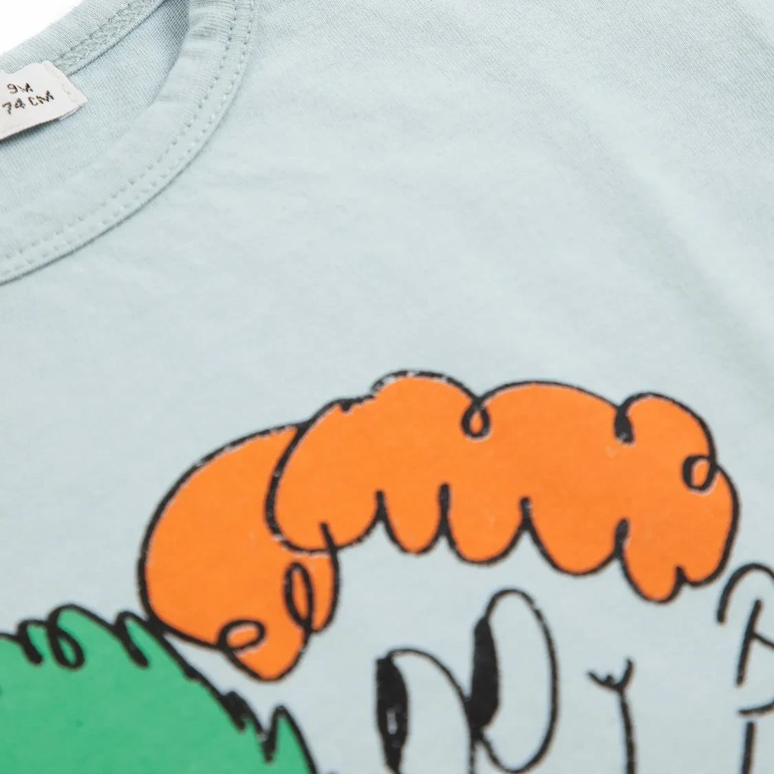 Bobo Choses - Monstre Baby T-Shirt aus Bio-Baumwolle | Hellblau