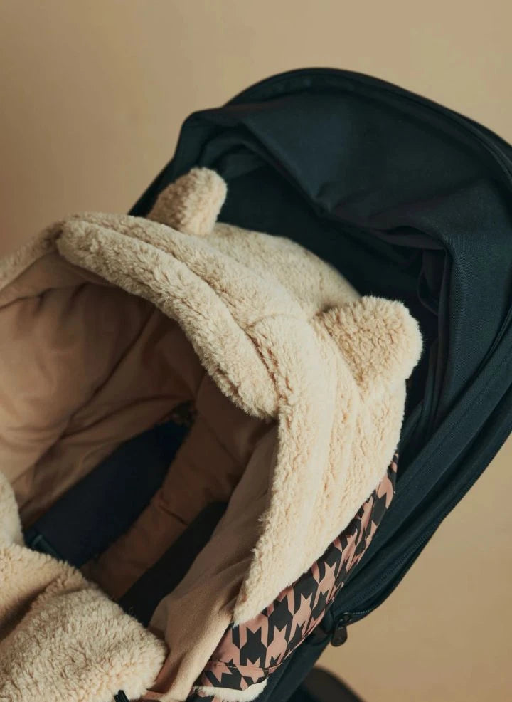 Töastie - Aus recycelten Fasern hergestellte Hahnentritt-Muster-Sandalen | Braun