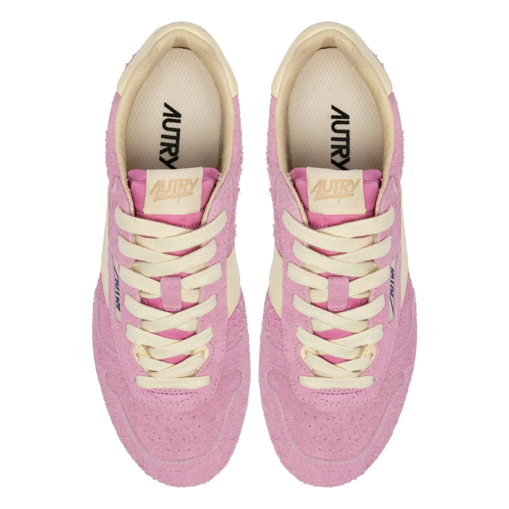 Autry – Windspin Low zweifarbige Sneakers aus Wildleder und Leder | Pink
