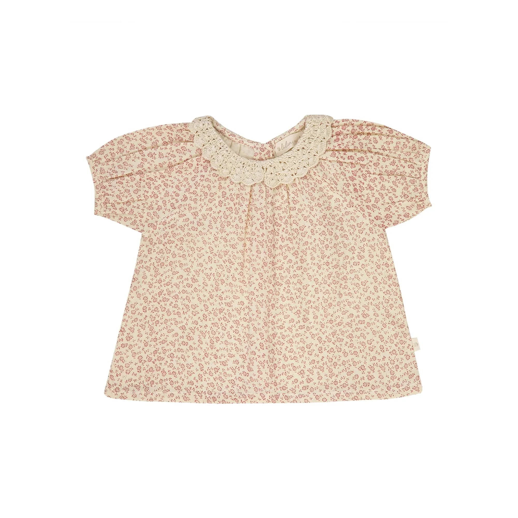 Lilinoa - Charlotte Liberty | Ecru Häkelkragenbluse