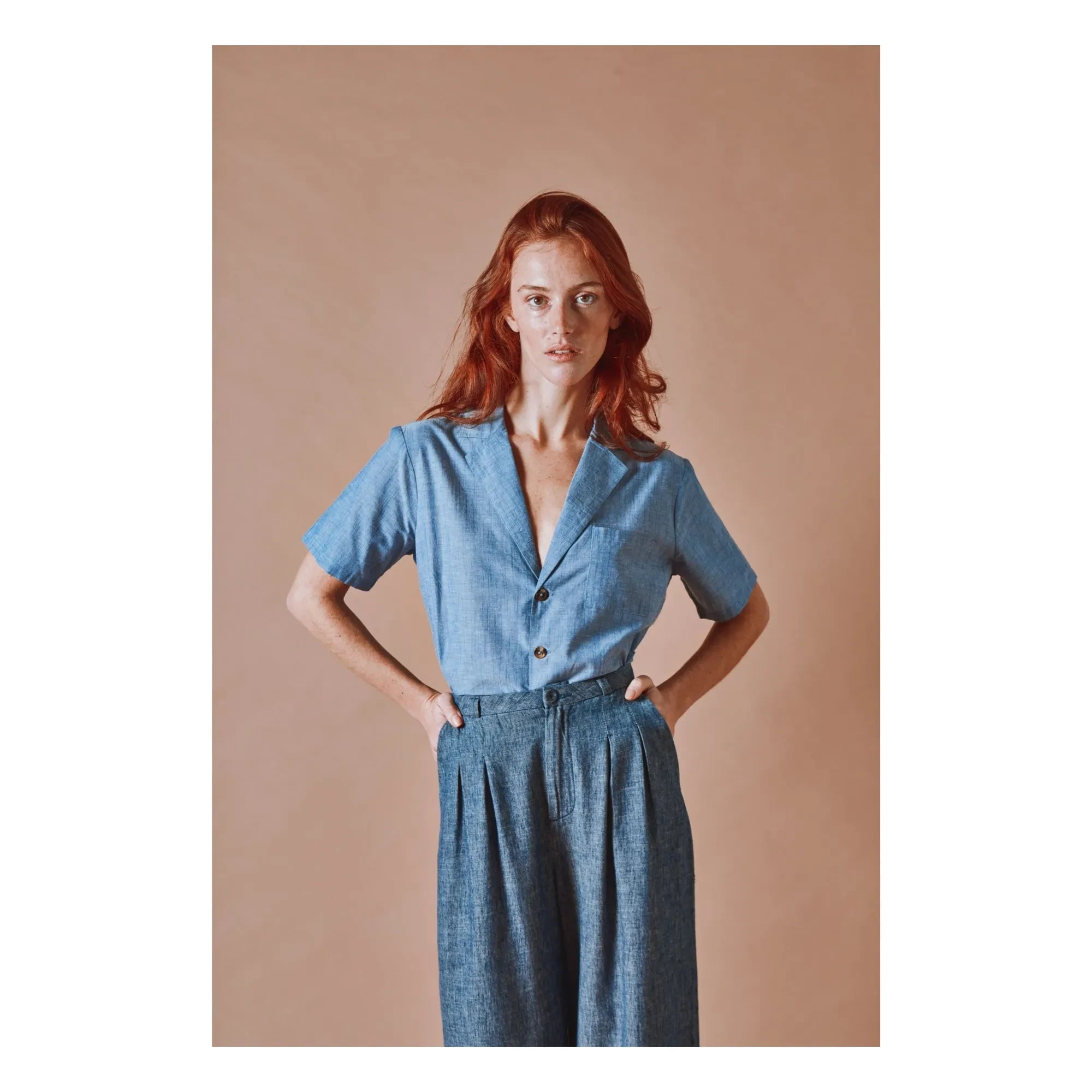 Emile et Ida - Leinen- und Baumwollhose | Marineblau