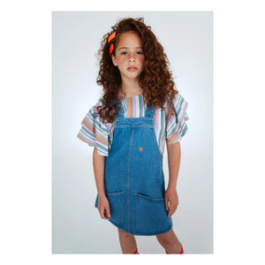 Repose AMS - Latzkleid aus Bio-Baumwolle | Denimblau