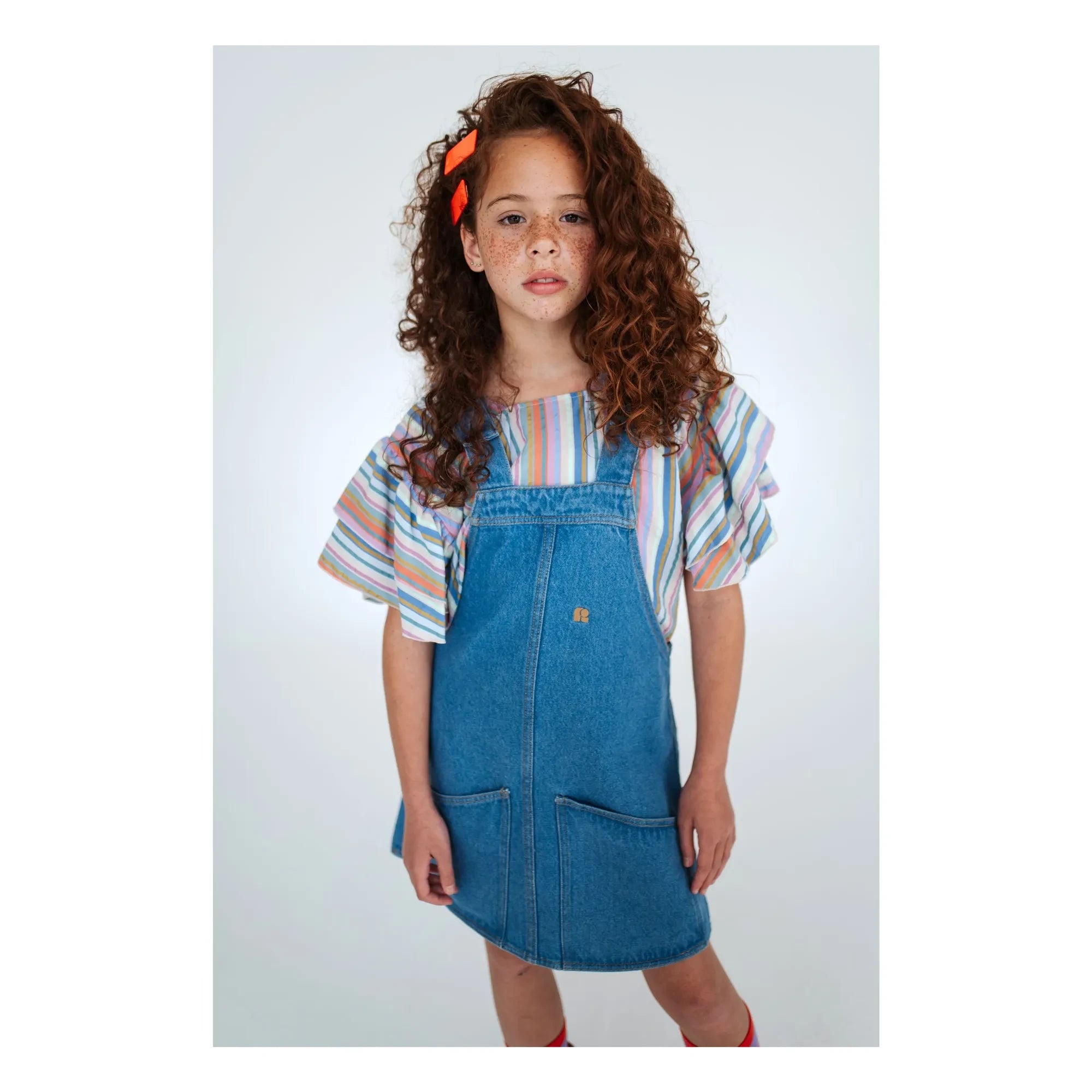 Repose AMS - Latzkleid aus Bio-Baumwolle | Denimblau