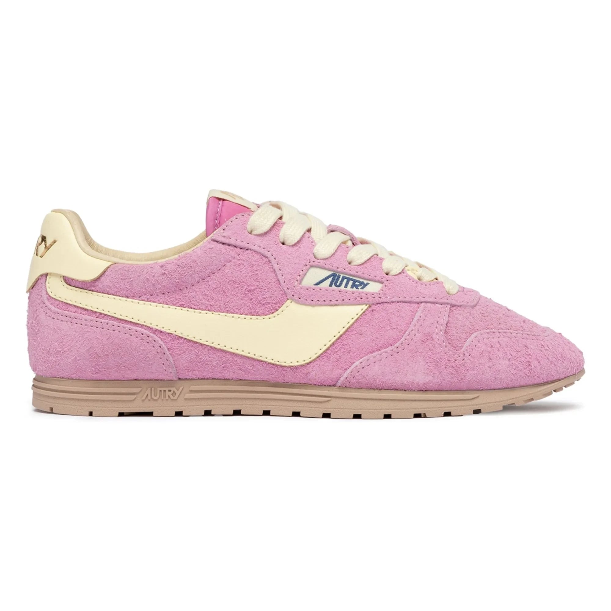 Autry – Windspin Low zweifarbige Sneakers aus Wildleder und Leder | Pink