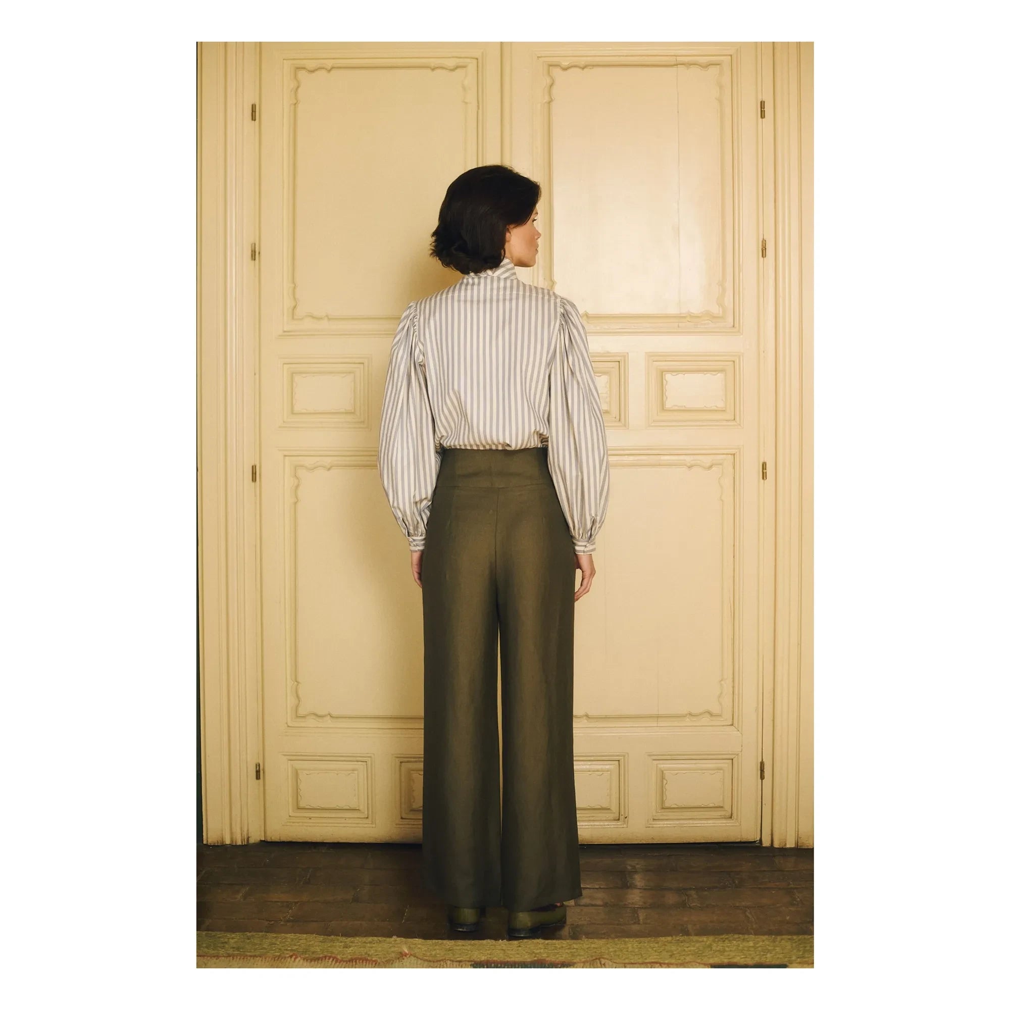 Maria de la Orden - Fairytale Gestreifte Baumwollbluse | Blau