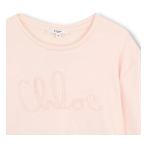Chloé - Logo T-Shirt Bio-Baumwolle | Pfirsich