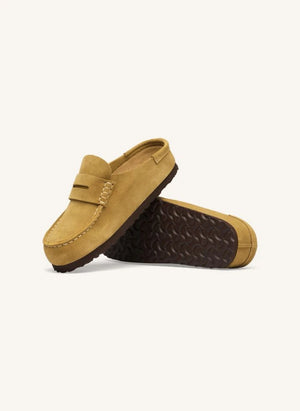 BIRKENSTOCK - Naples Veloursleder-Slipper | Gelb