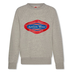 AO76 - Moon Actionwear recycelter Baumwoll-Sweatshirt | Hellgrau meliert