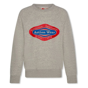 AO76 - Moon Actionwear recycelter Baumwoll-Sweatshirt | Hellgrau meliert