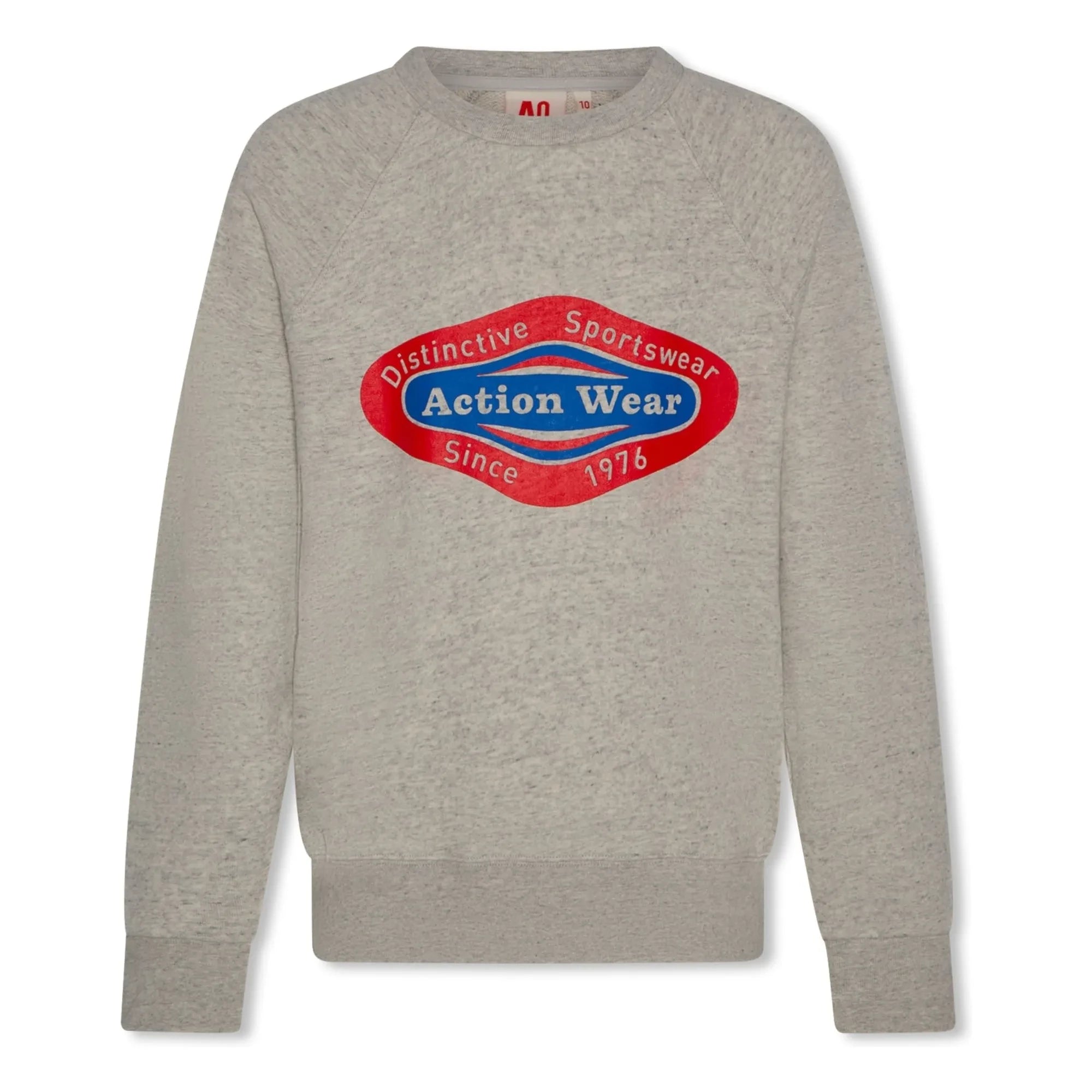 AO76 - Moon Actionwear recycelter Baumwoll-Sweatshirt | Hellgrau meliert