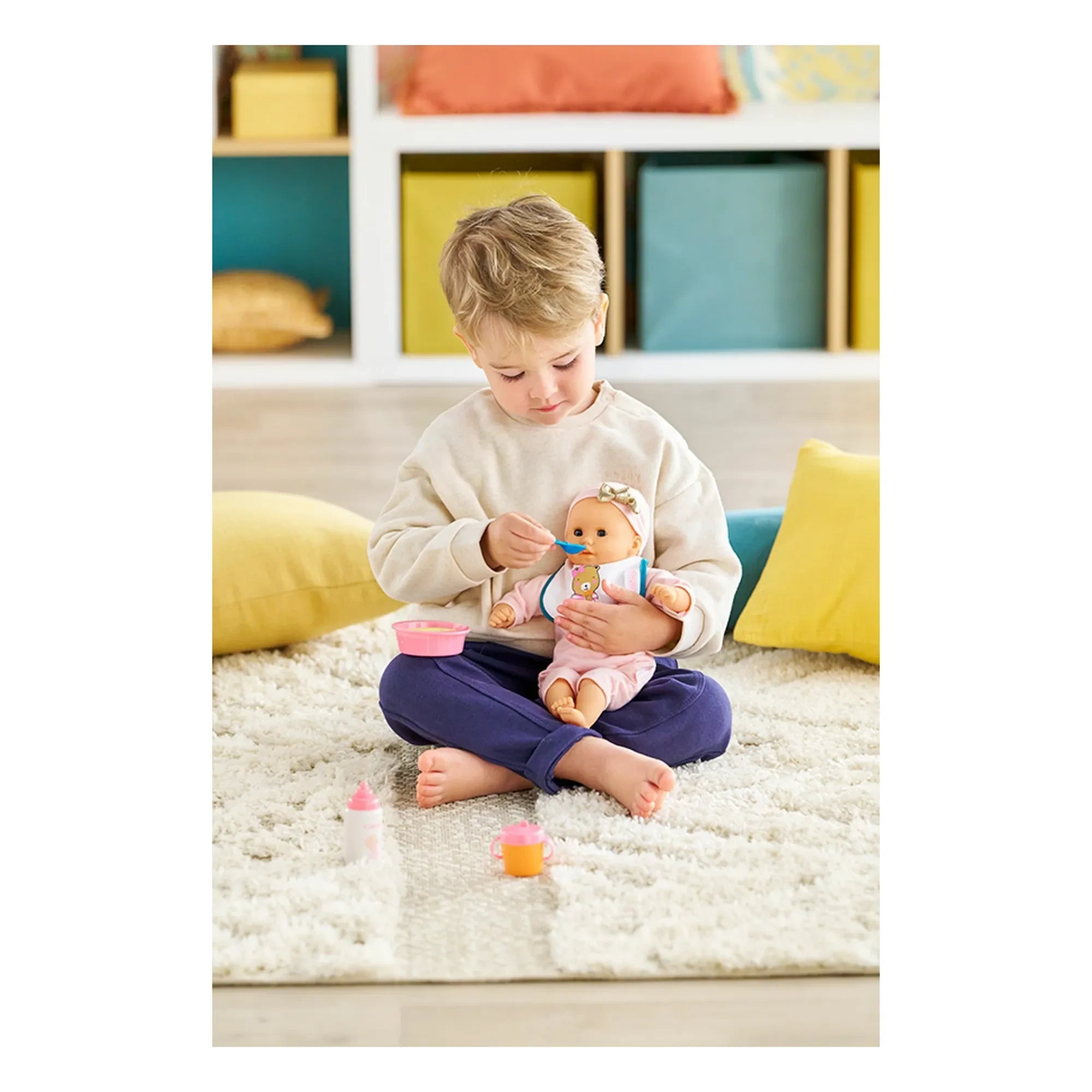Corolle - Kleine Babypuppen-Essbox 30 cm | Rosa