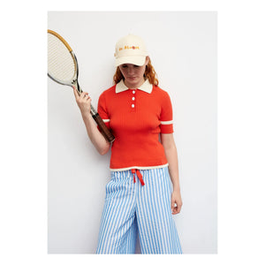 Dr Bloom - Trina Baumwoll-Polo-Shirt | Rot