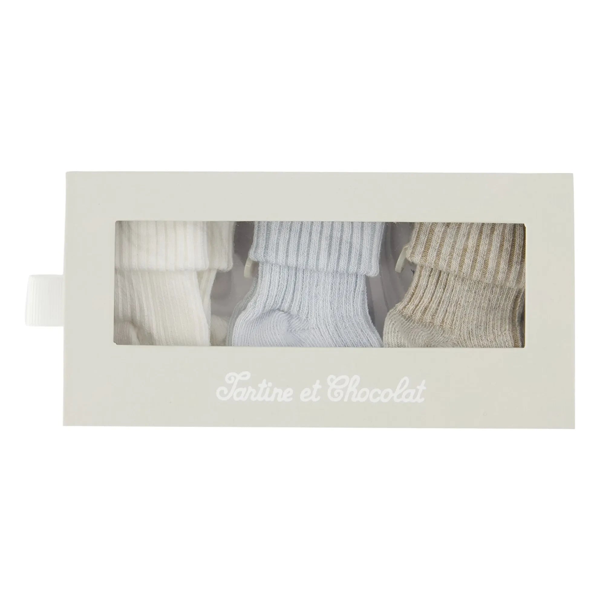 Tartine et Chocolat - 3er-Socken-Set | Hellblau