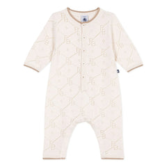 Petit Bateau - Strampler aus Bio-Baumwolle mit Ajourmuster PB | Ecru