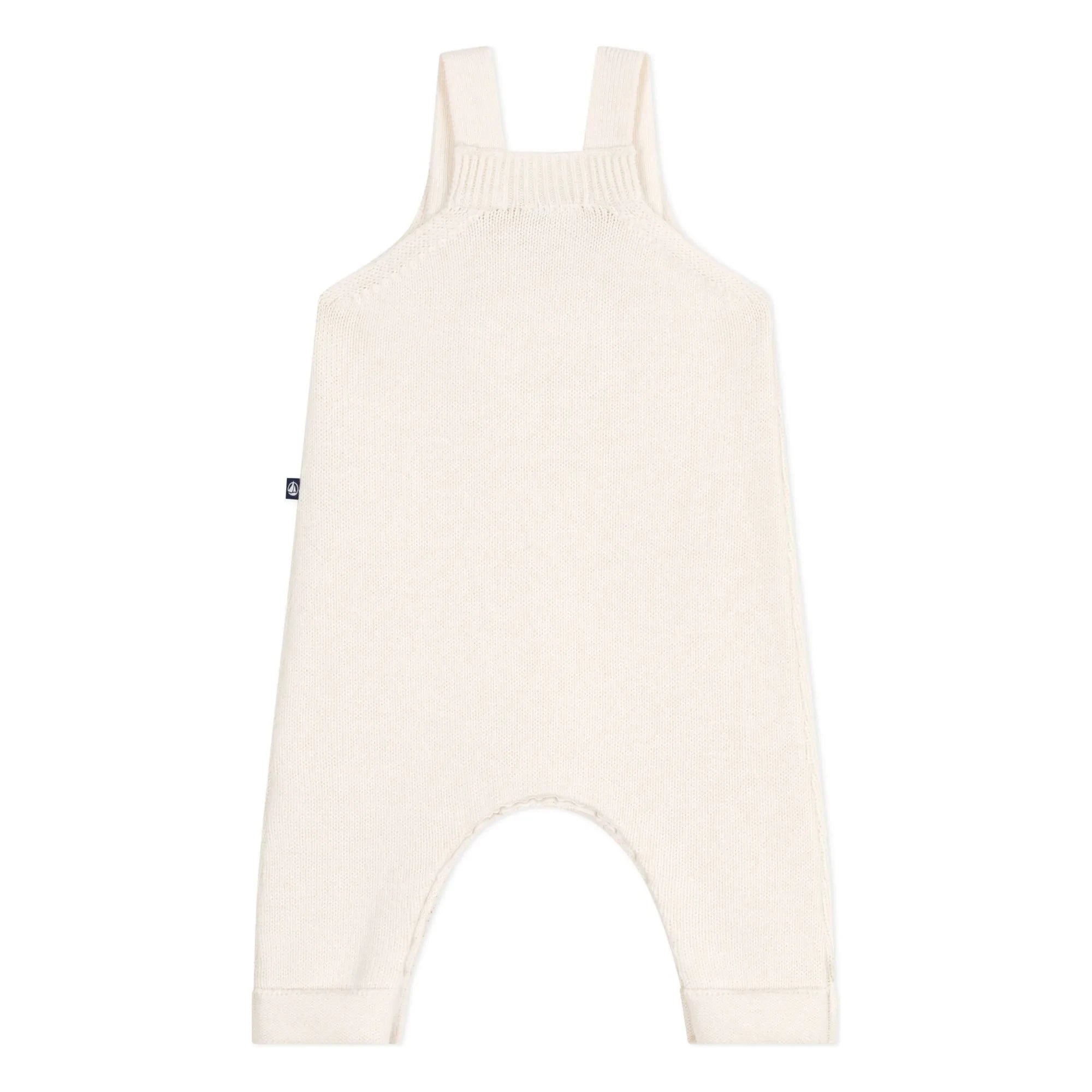 Petit Bateau - Trägerhose aus Wolle | Ecru