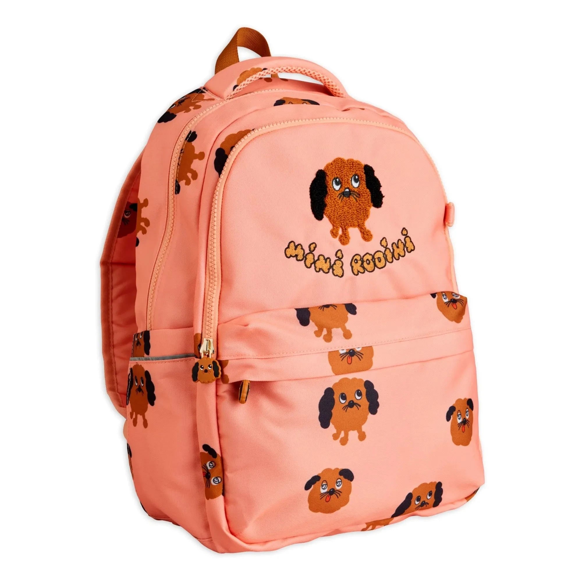 Mini Rodini - Rucksack aus recycelten Fasern mit Doggies-Print | Hellrosa