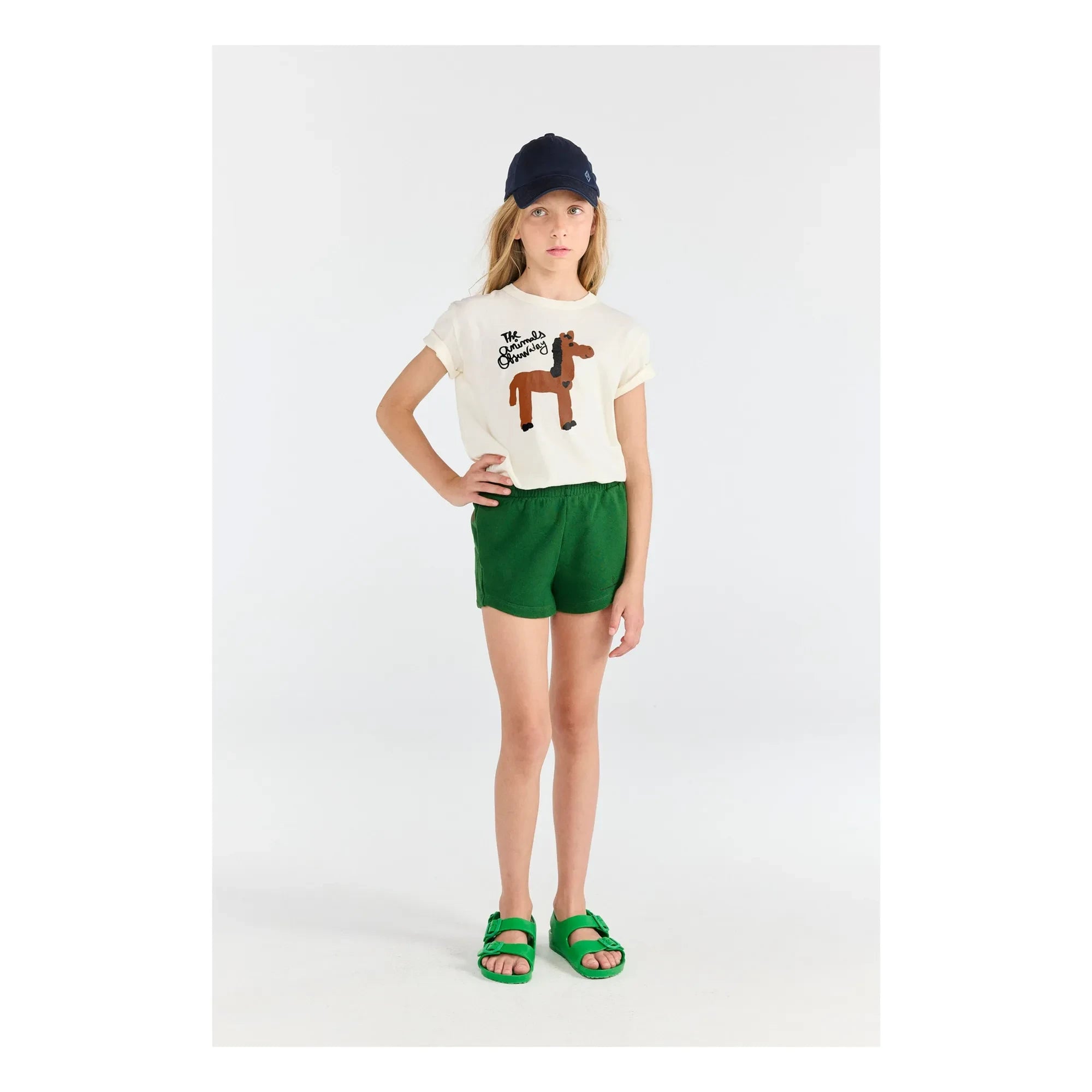 The Animals Observatory - Rooster Horse Bio-Baumwoll-T-Shirt | Weiß
