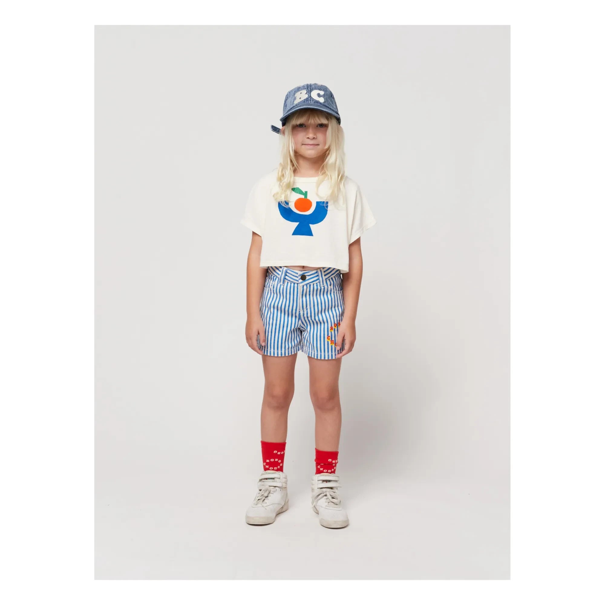 Bobo Choses - Gestreifte Shorts | Marineblau