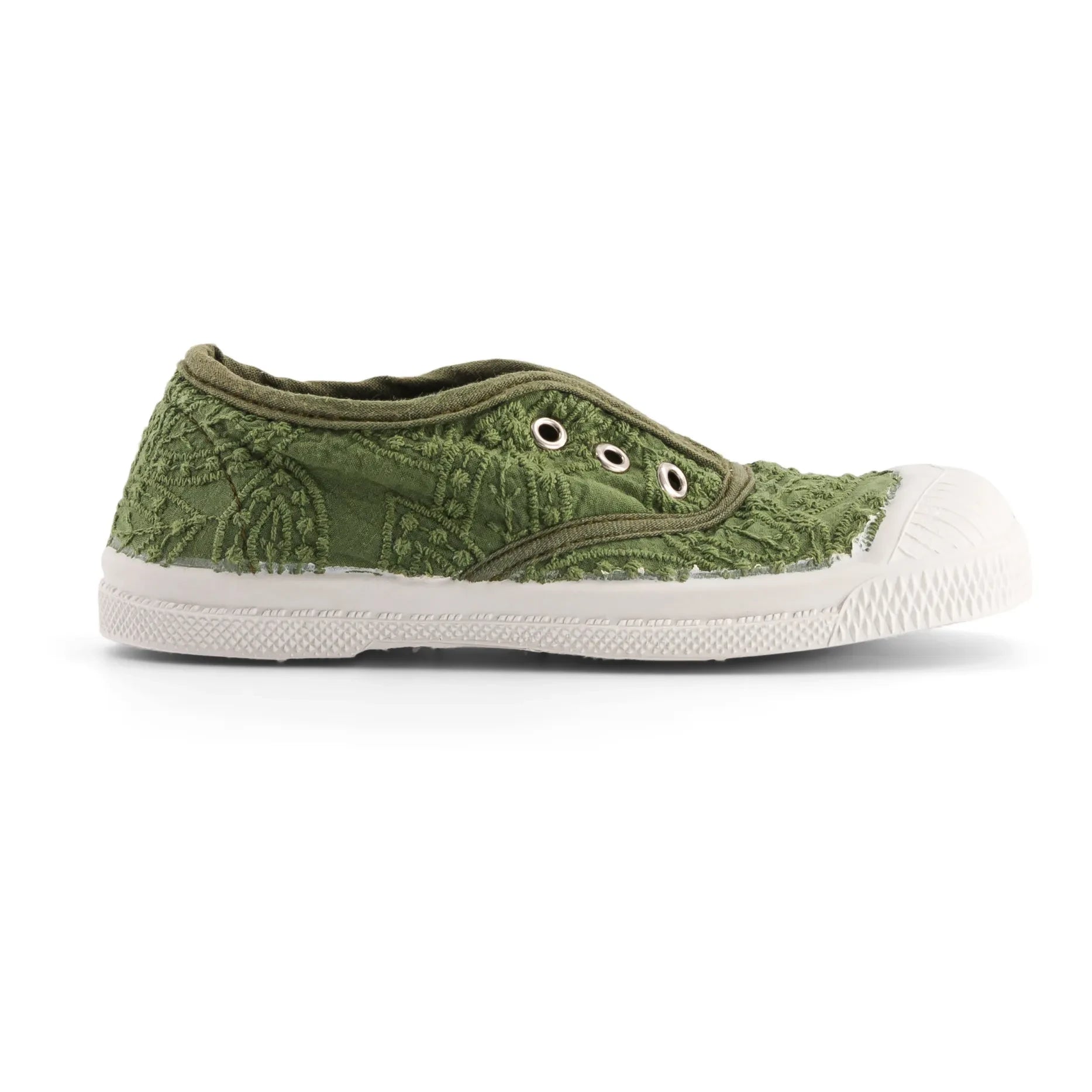 Bensimon - Tennis Elly Broderie Anglaise | Khaki