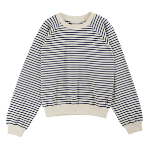 Emile et Ida - Gestreiftes Sweatshirt Bio-Baumwolle | Marineblau