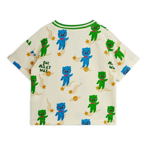 Mini Rodini - Aliens T-Shirt aus Bio-Baumwolle | Ecru