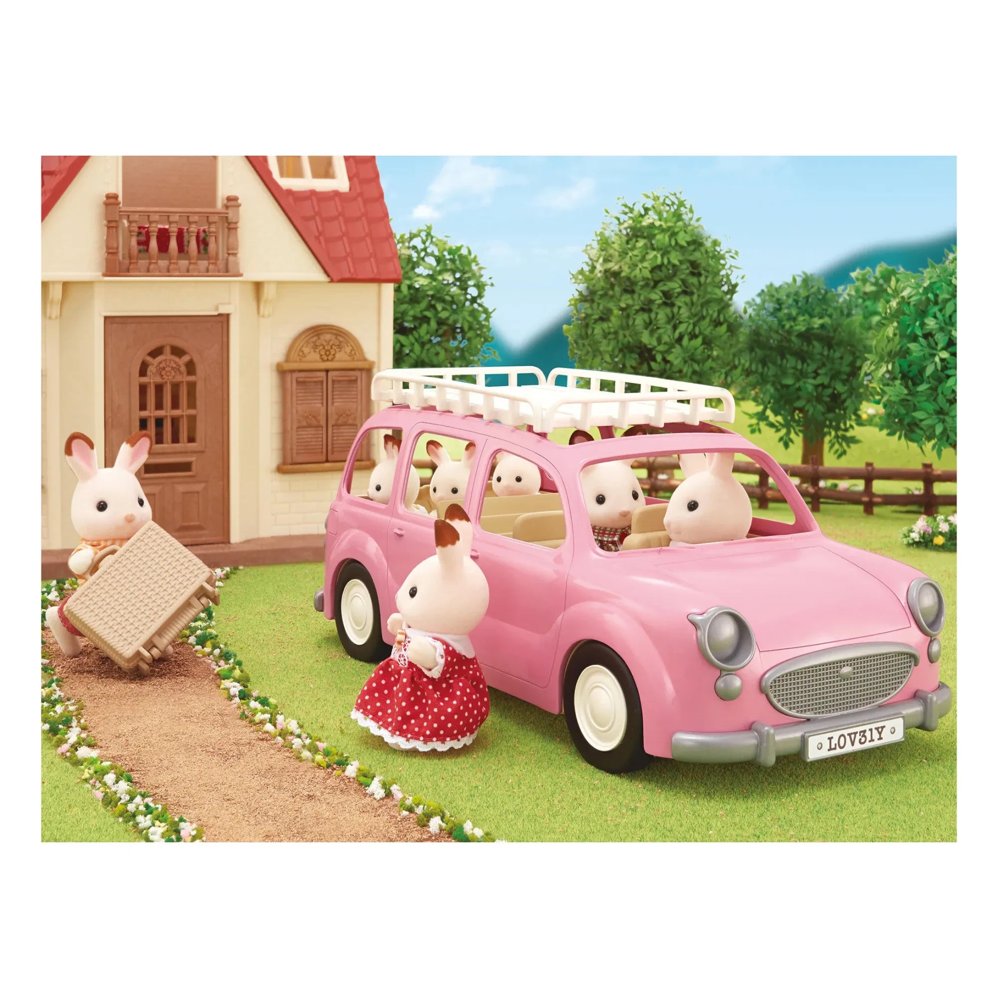 Sylvanian Families - Rosa Minibus und Picknickset