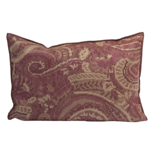 Maison de Vacances - Vice Versa Jacquard Paisley Innen- und Außenkissen | Rosa
