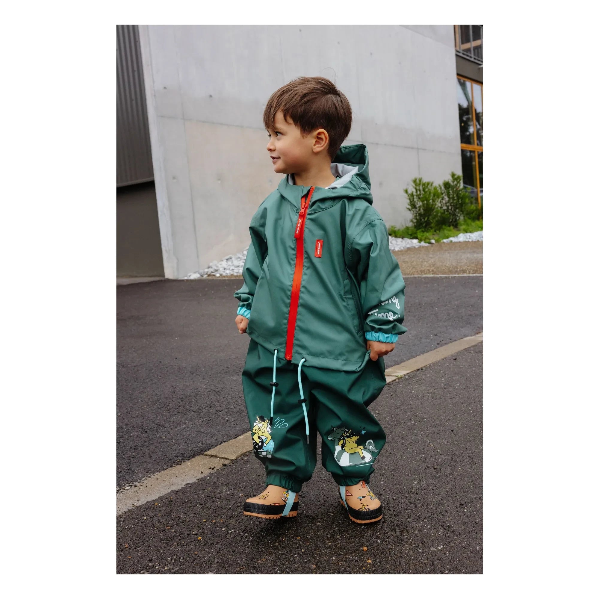 Hello Hossy - Wasserdichte Jacke | Grün