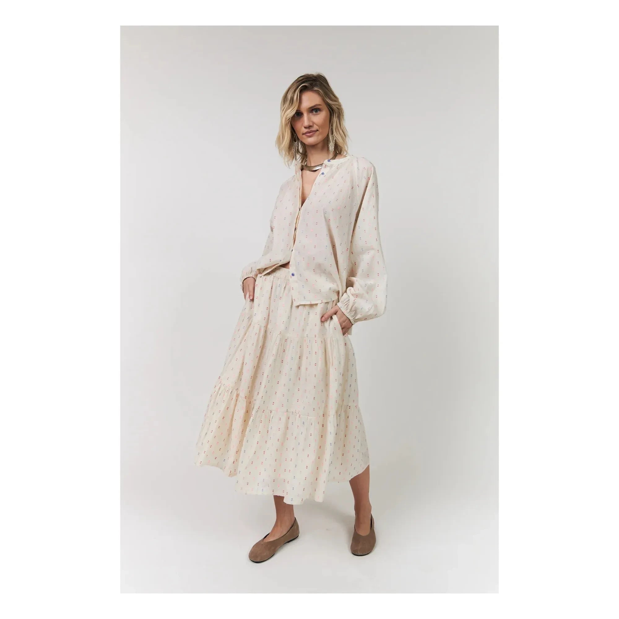 Lollys Laundry - Hailey Baumwollbluse | Creme