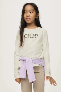 Mayoral çocuklar için pamuk ve elastan uzun kollu bluz