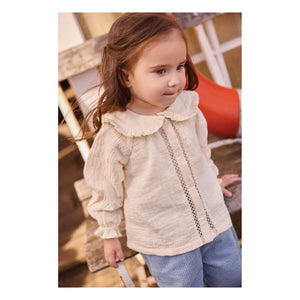 Bonton - Fig Claudine Yakalı Bluz | Ekru